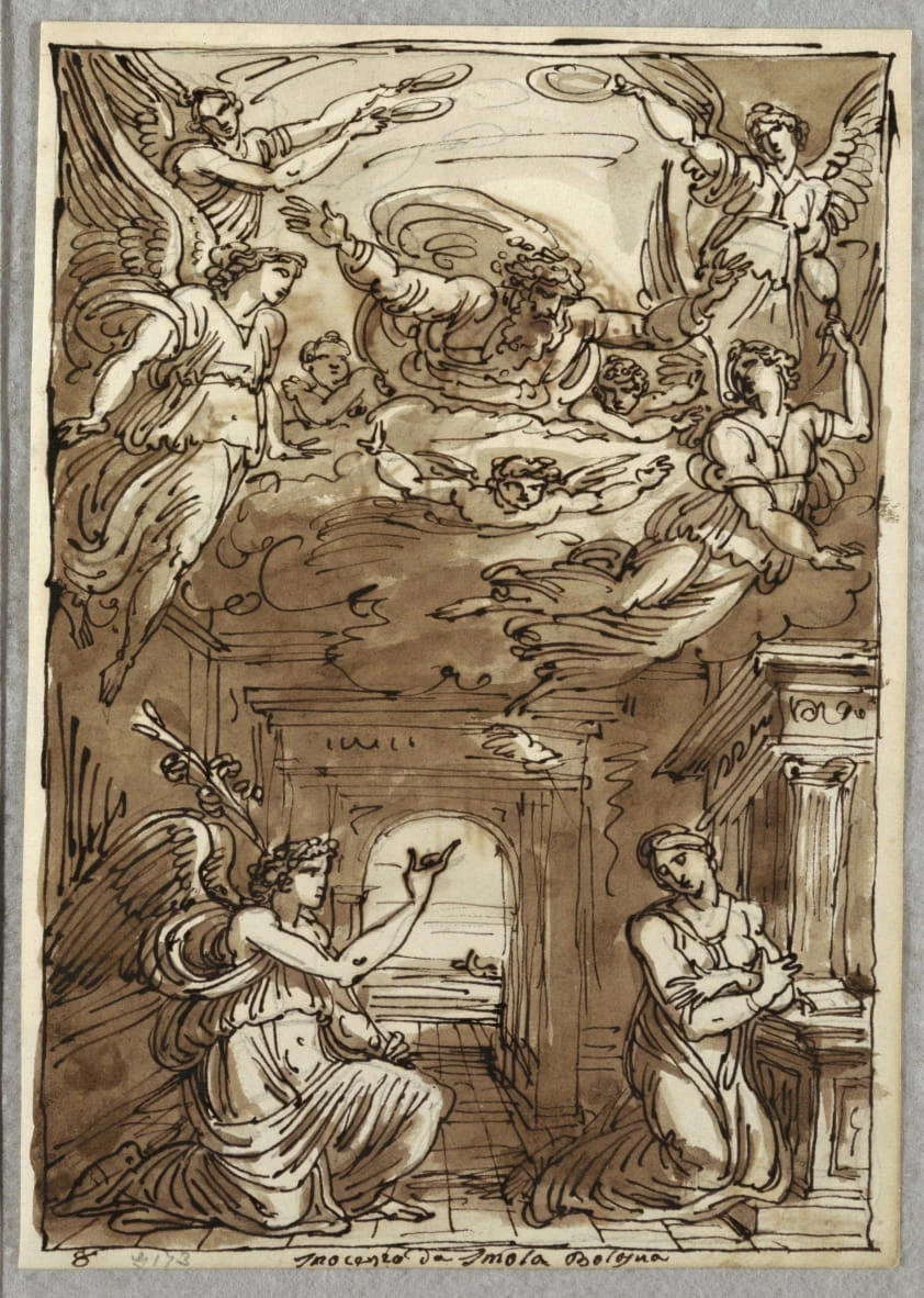 Studio, L'Annunciazione, Studio dopo Innocenza da Imola - Smithsonian Institution, Museum